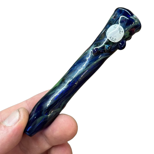G Wiz Glass - Marbled Multi-Colored Chillum