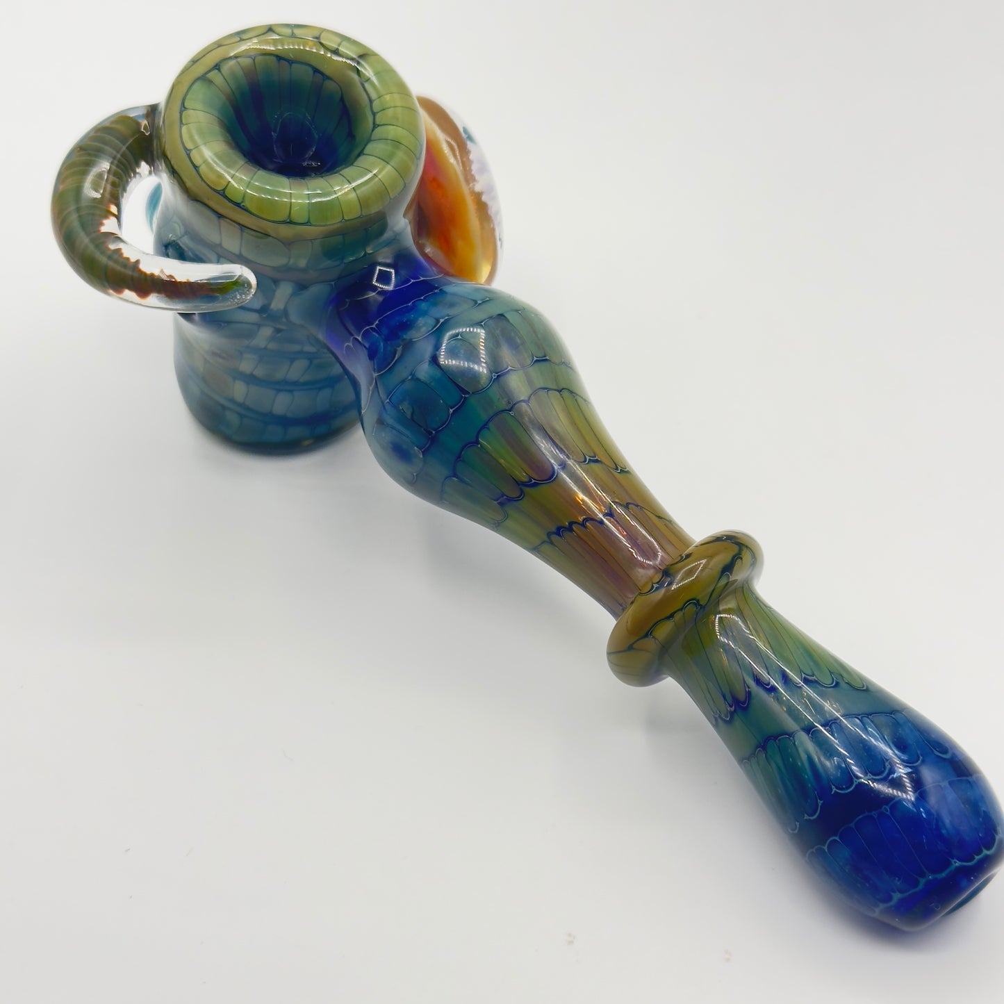 Thick Nick Glass x Livin x DDG x Melt Mods - Horned Hammer w/ UV Doticallo and Flower Implosion Cabs