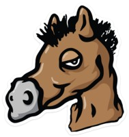 Mule Head Sticker (3.77" x 4")