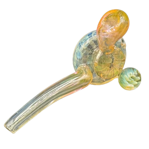 HoldenItDown Glass x Thick Nick Glass - Fumed Frying Pan Dry Pipe
