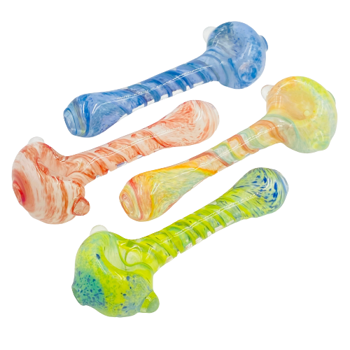 Twisty Glass Blunt Smoke Pipe - Mechanical Adapter for Tobacco