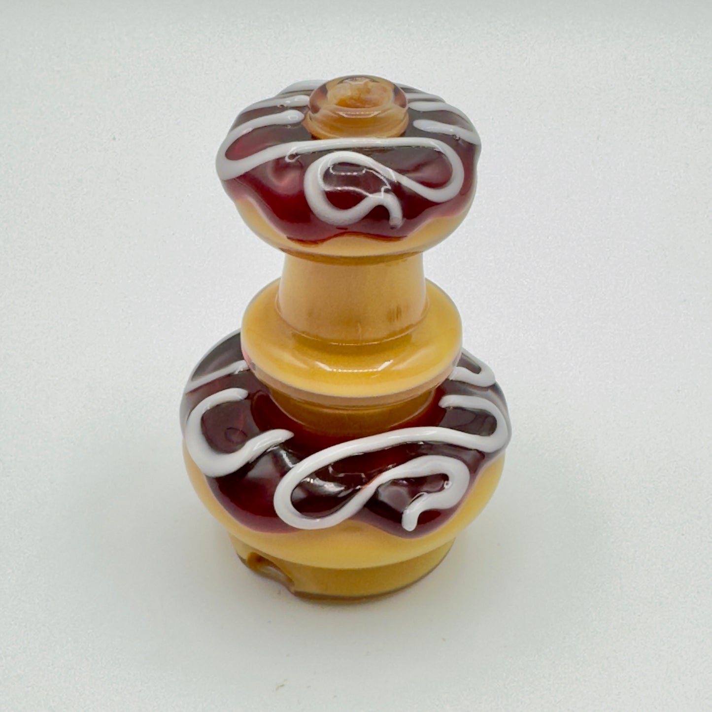 KGB Glass - Cherry Donut Dry Puffco Peak Top w/ Drizzle