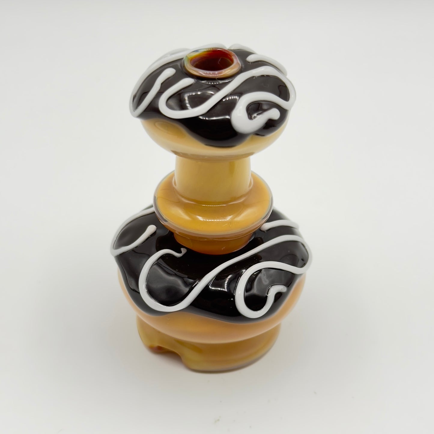 KGB Glass - Chocolate Donut Dry Puffco Peak Top w/ Drizzle