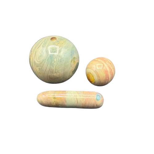 The Glass Mule - 3pc Slurper Set | Overstruck Green Exotic