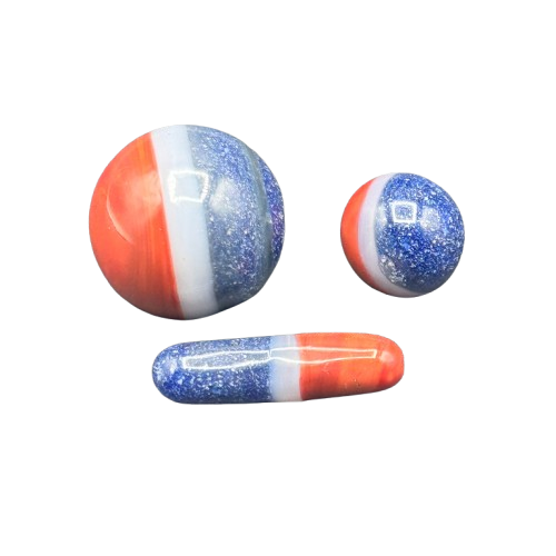 The Glass Mule - 3pc Slurper Set | Red White and Blue