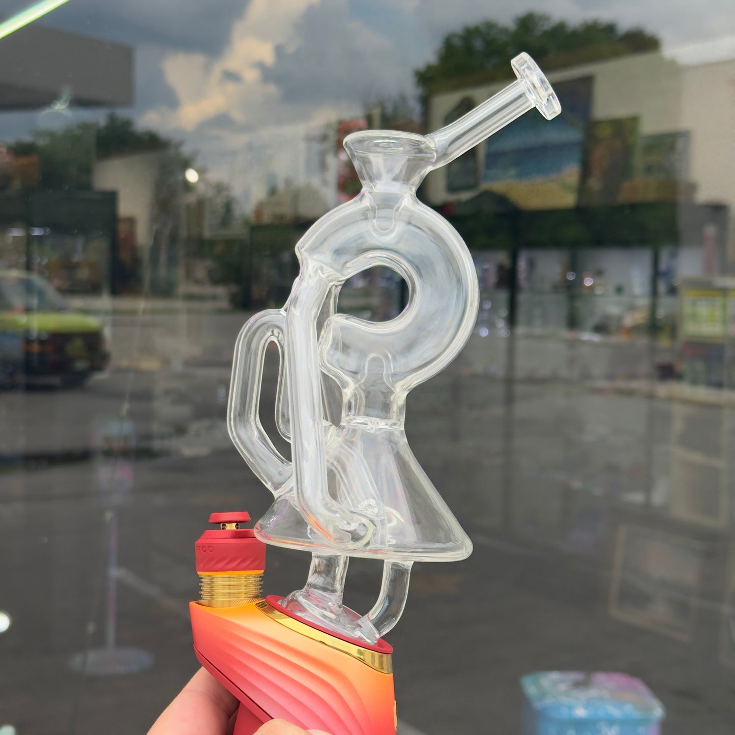 Rowdy Glass - Clear C-Cycler Puffco Peak Top