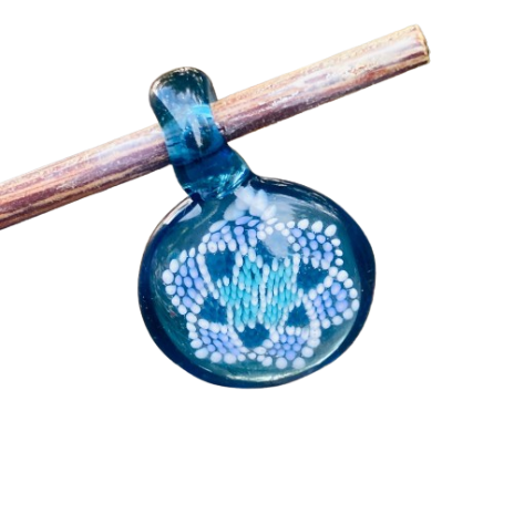 Livin_Glass - Geometric Dot Implosion Pendant