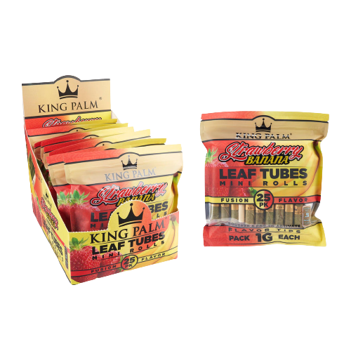 King Palm - Mini Leaf Tubes (25-Pack) | Strawberry Banana
