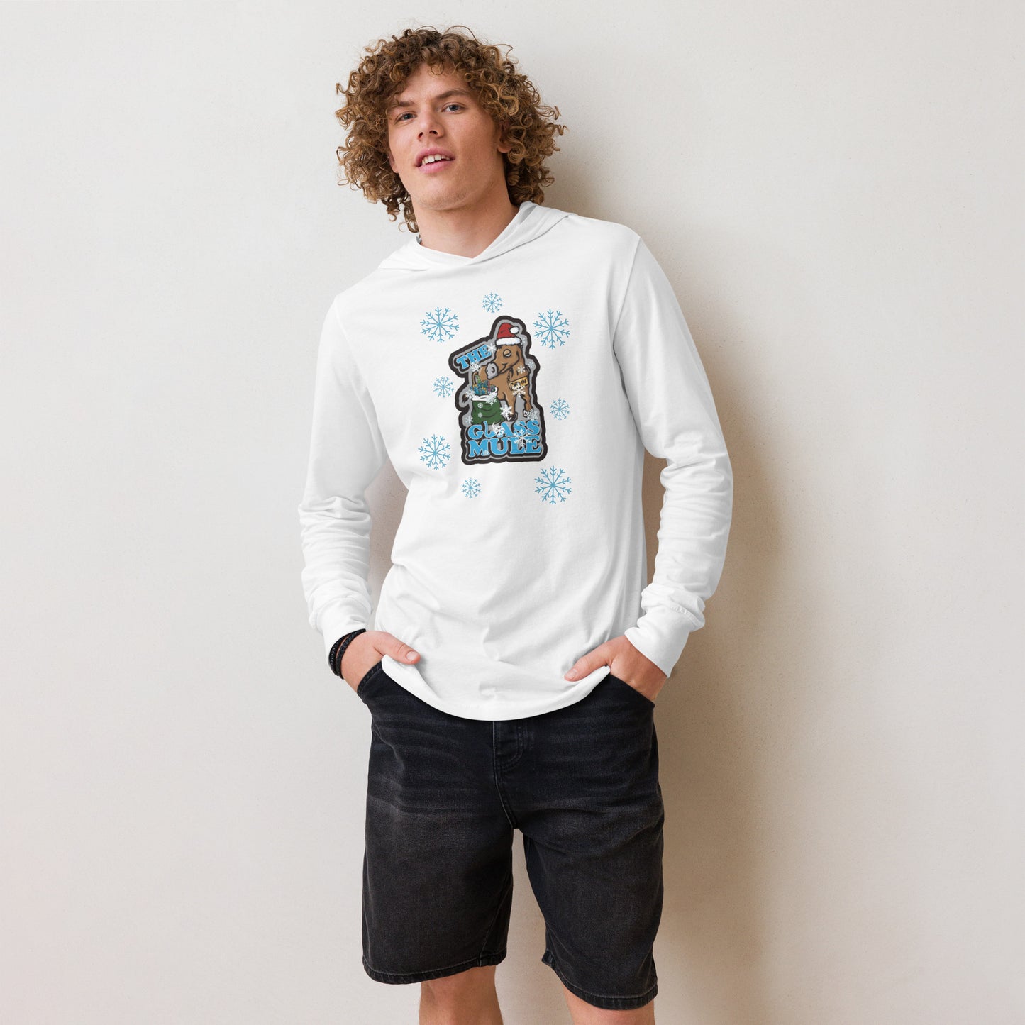 Christmas Mule Hooded Long-Sleeve Tee