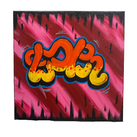 Peor - Graffiti on Canvas (14” x 14”)