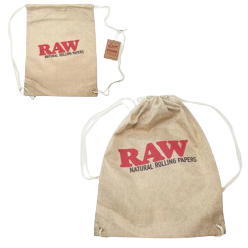 Raw Tan Draw String Bag