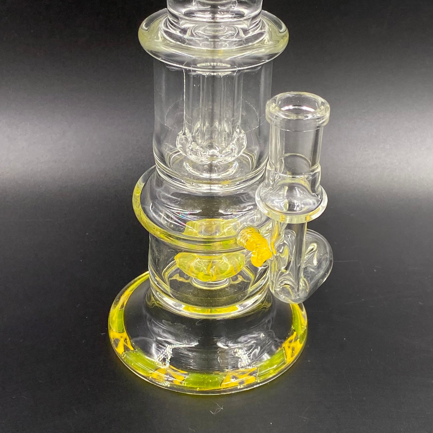 Kosher Glass - Lemon Drop/Yellow Latticino Single Mitzvah
