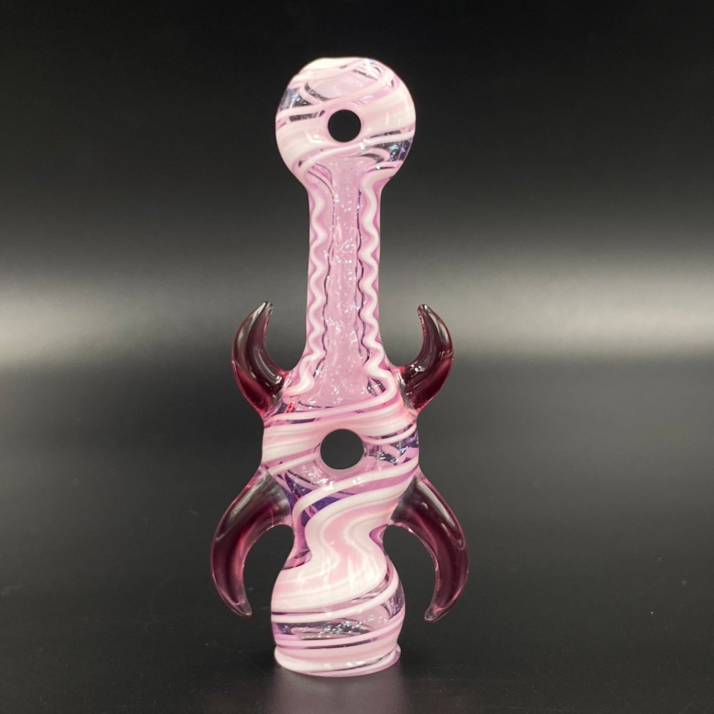 Natey Love - Dichroic Wigwag Infinity Loop w Floating Opal AND Matching Chillum