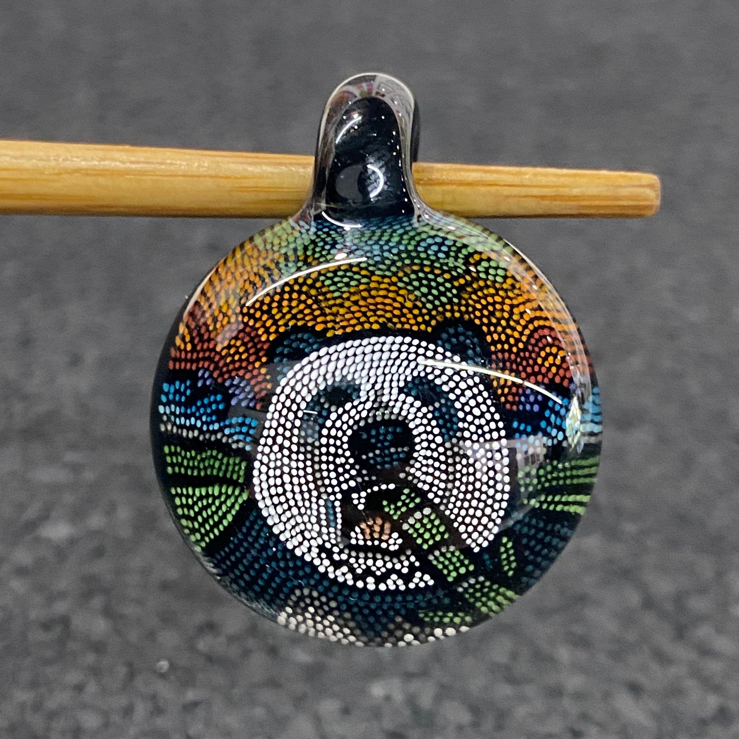 JH Glass - Panda Bear Doticello Pendant
