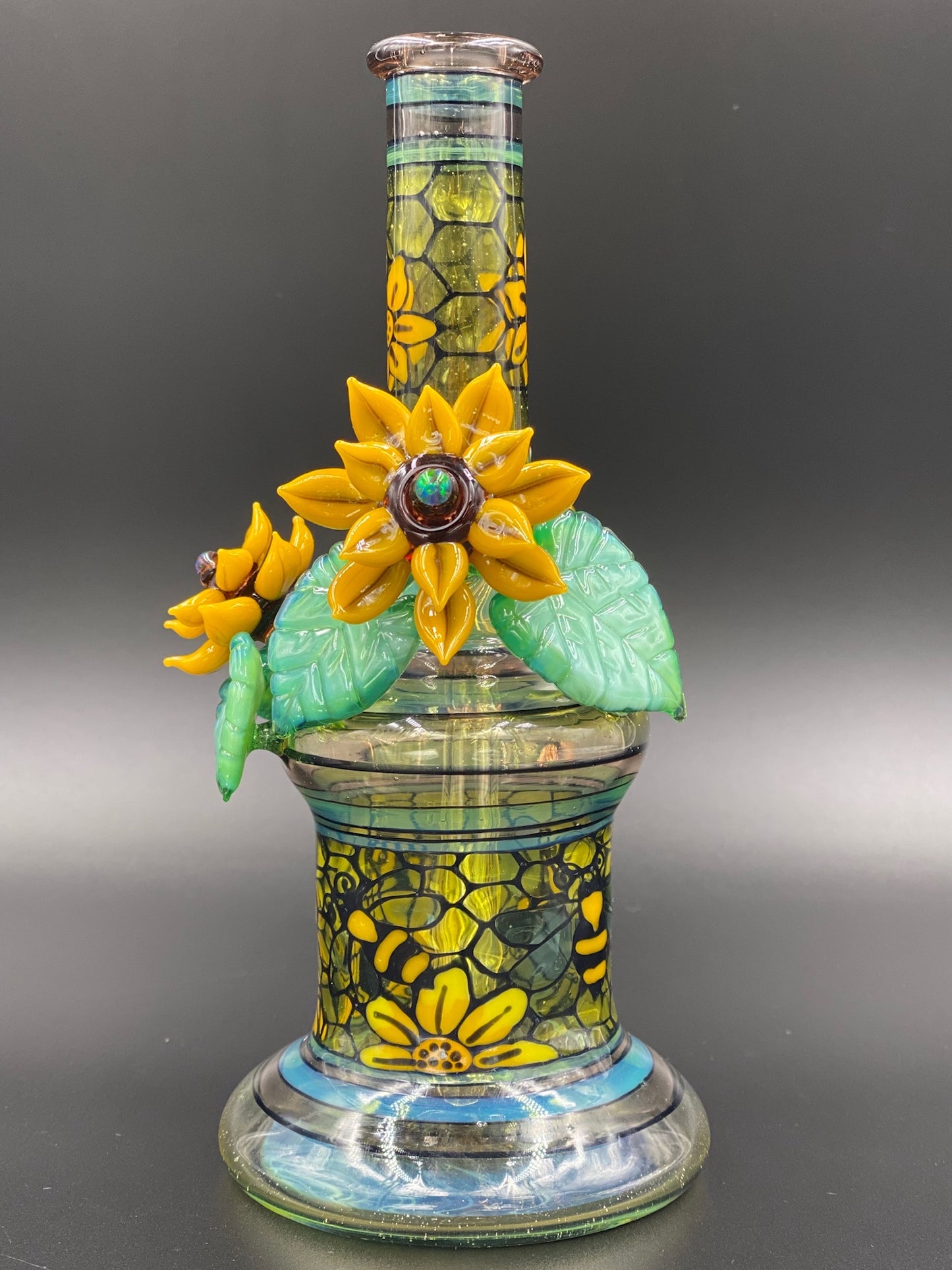 Sunflowers and Bees by Windstar and MarsGlassworks - The Glass Mule