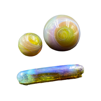 Chapo Glass - 3pc Slurper Set - Amber Purple & Swamp Strike