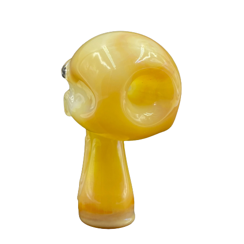 Deviant Glass - White Skull Pipe