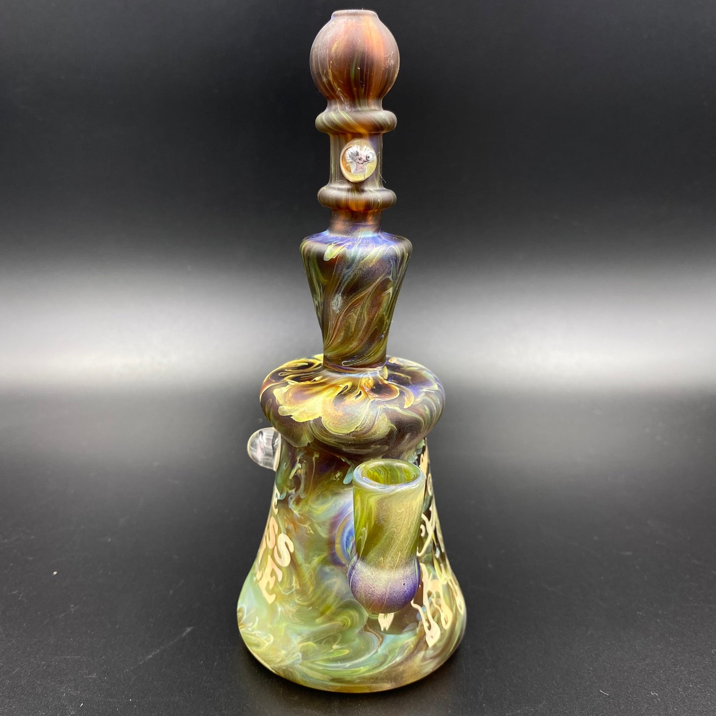 Angry Gaffer Glass - Mule Millie Sandblasted Rig (English Ivy)