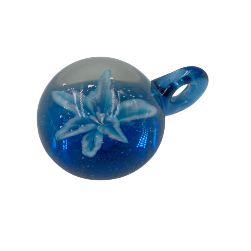 Livin_Glass - Flower Implosion Pendant | Blue Stardust