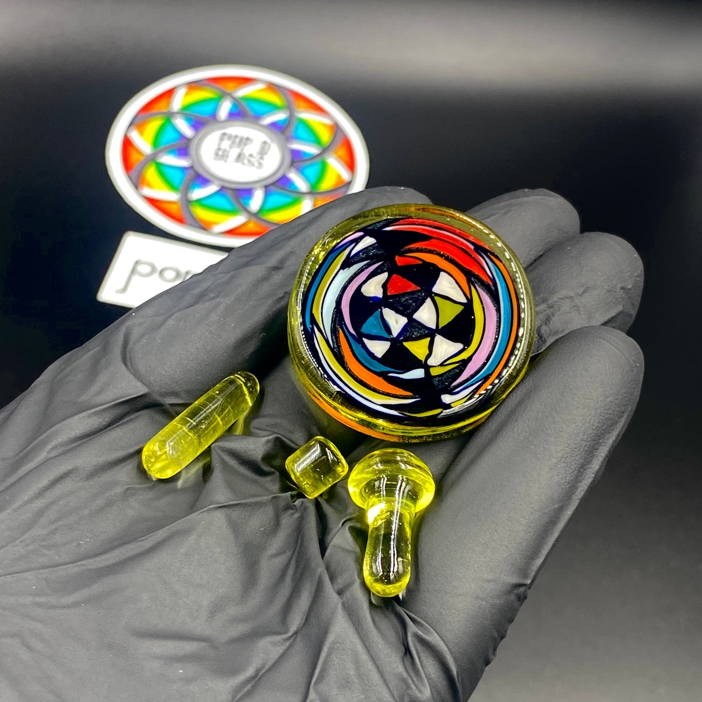 PopDGlassArt - Flippy Terp Slurper Set - Citron