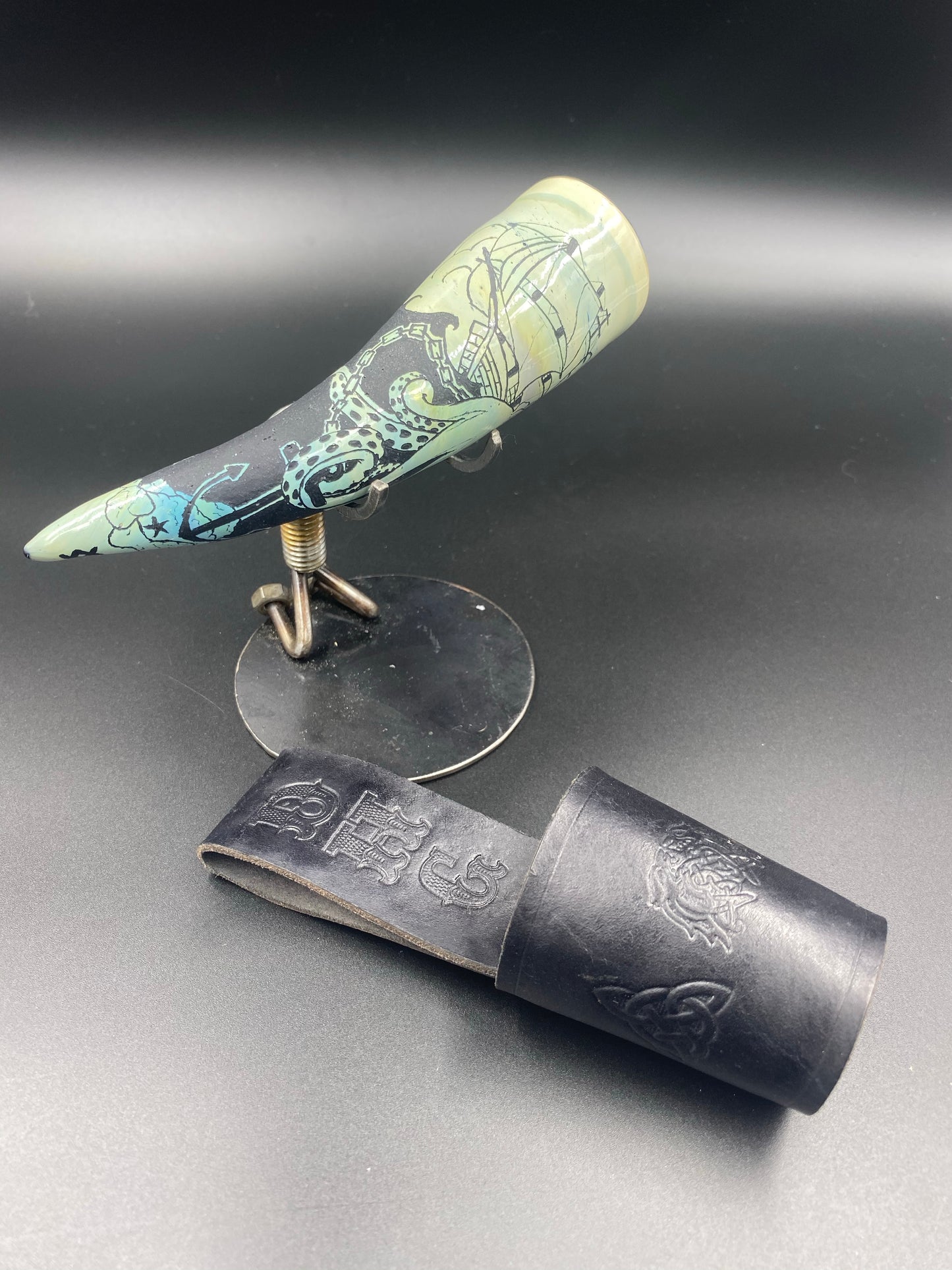 Kraken Drinking Horn Shot Glass by Dawg House Glass - The Glass Mule