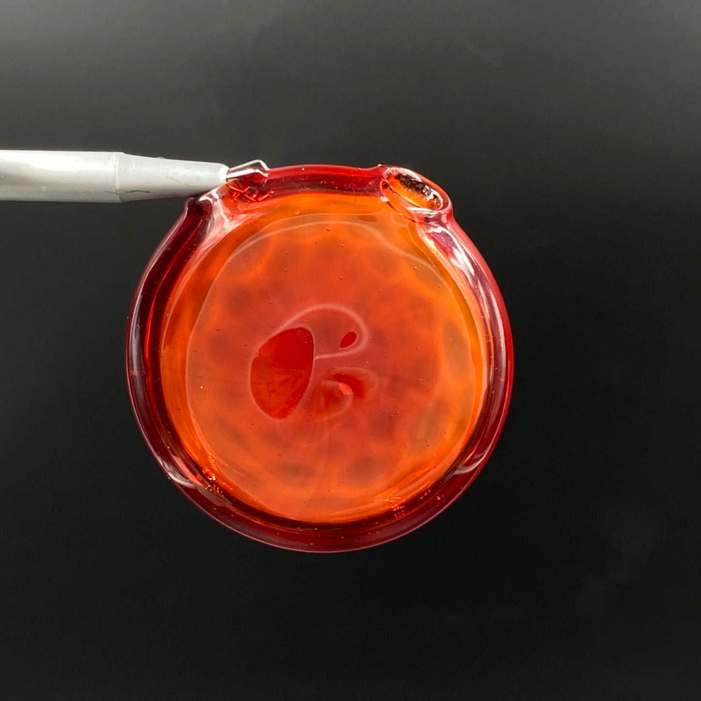 DawgHouseGlass - Honeycomb Pendant w/ Red Elvis Back