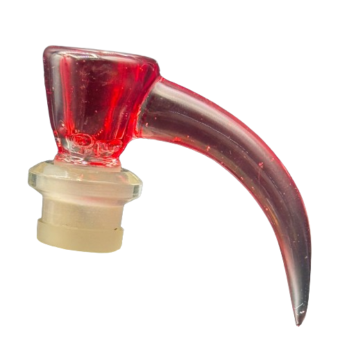 Kyle White Glass - Horned 4-Hole Slide
