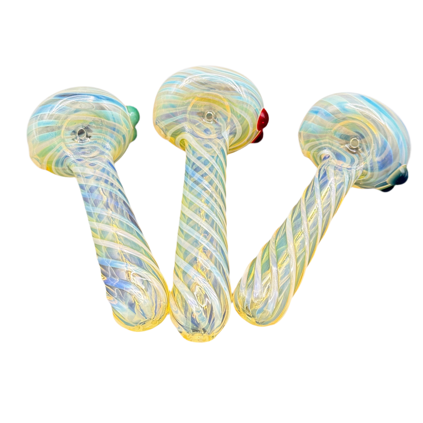 Barkley Glass - Silver Fumed Spiral Spoon