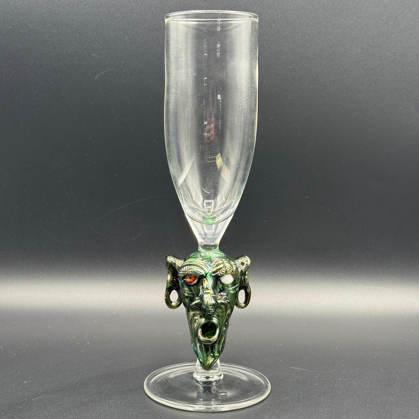 Saucey x Modified Creations - Sorcerer Head Joint Holder Stem Champaigne Glass