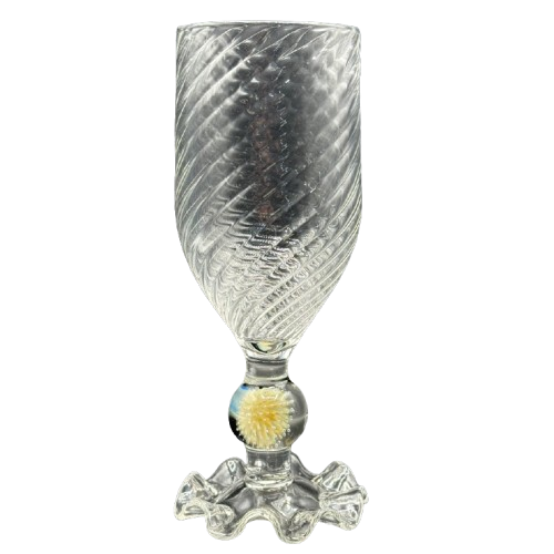 Saucey x Thick Nick Glass - Frill Foot Bubble Trap Mib Stem Goblet