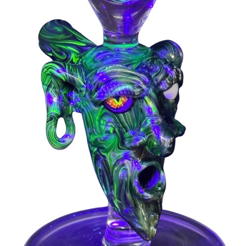 Saucey x Modified Creations - Sorcerer Head Joint Holder Stem Champaigne Glass