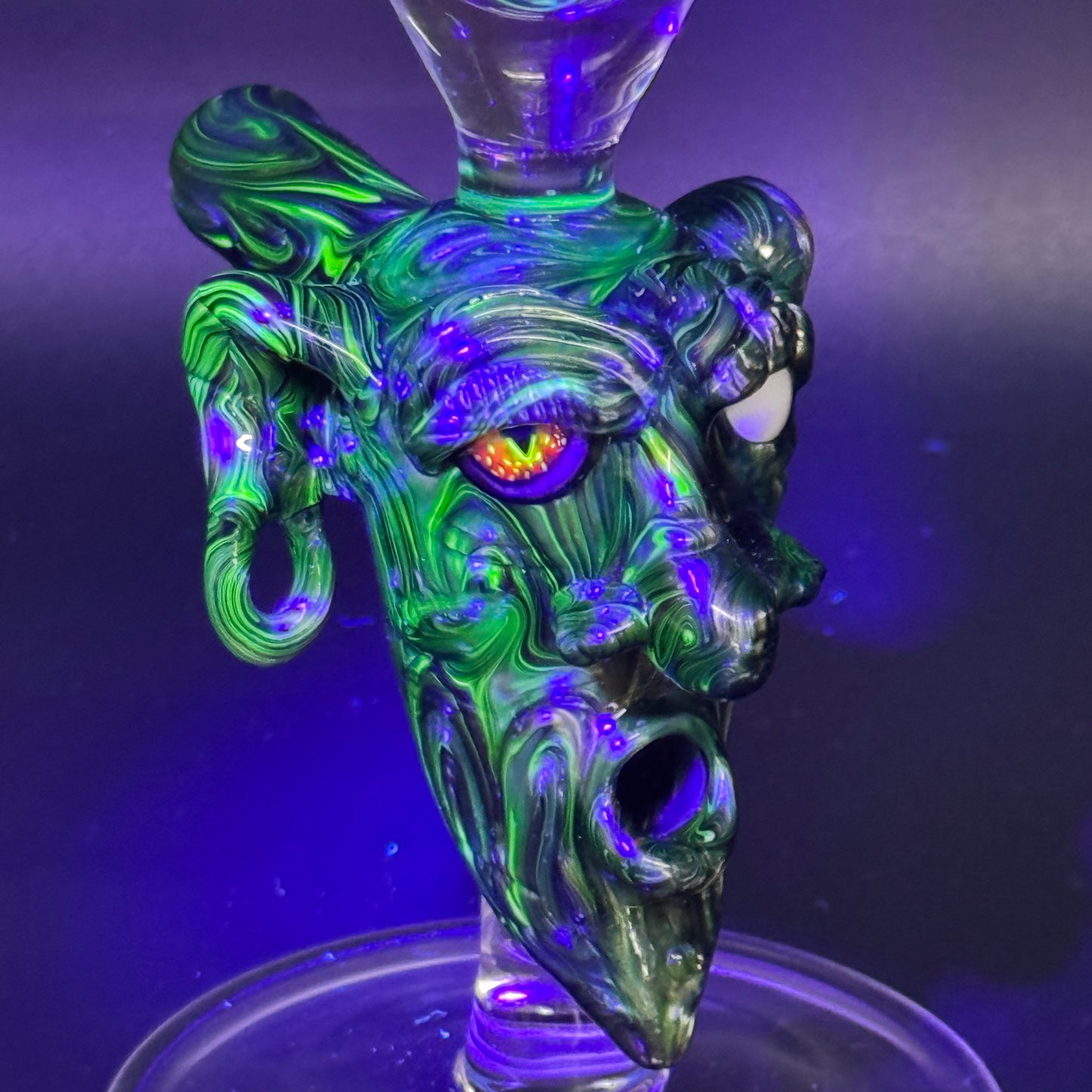 Saucey x Modified Creations - Sorcerer Head Joint Holder Stem Champaigne Glass