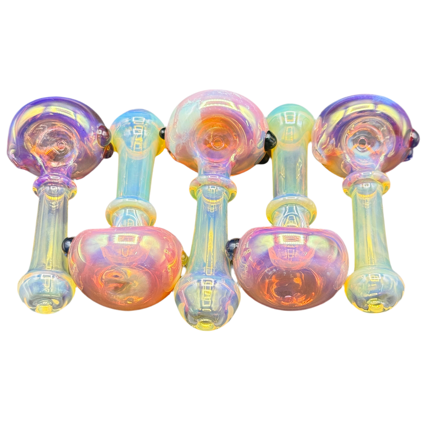 Barkley Glass - Gold and Silver Fumed Spoon w/ Maria