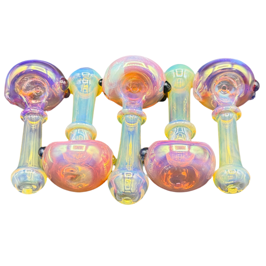 Barkley Glass - Gold and Silver Fumed Spoon w/ Maria