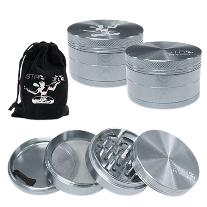 Str8 Rypr Aluminum Grinder | 4 Piece | 75MM - The Glass Mule