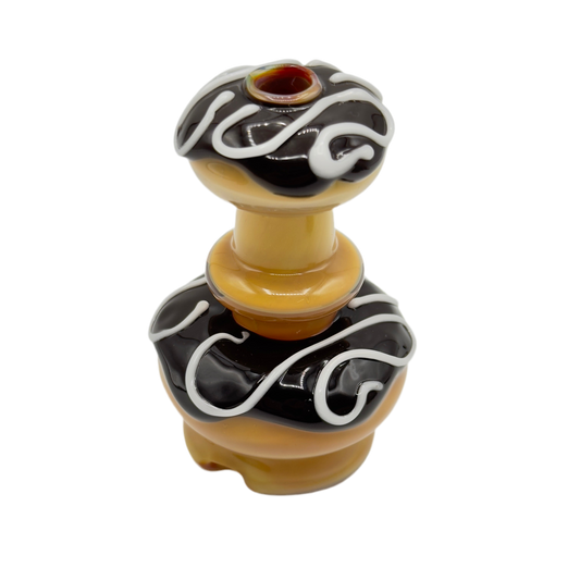 KGB Glass - Chocolate Donut Dry Puffco Peak Top w/ Drizzle