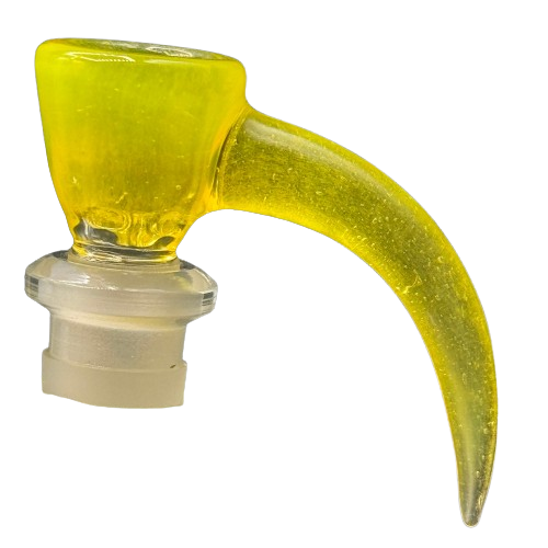 Kyle White Glass - Horned 4-Hole Slide