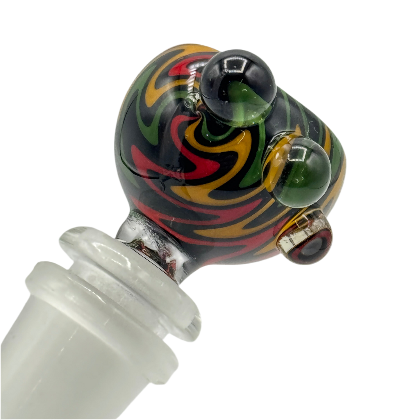 Vulcan Glass - 14mm Rasta Wigwag Slide