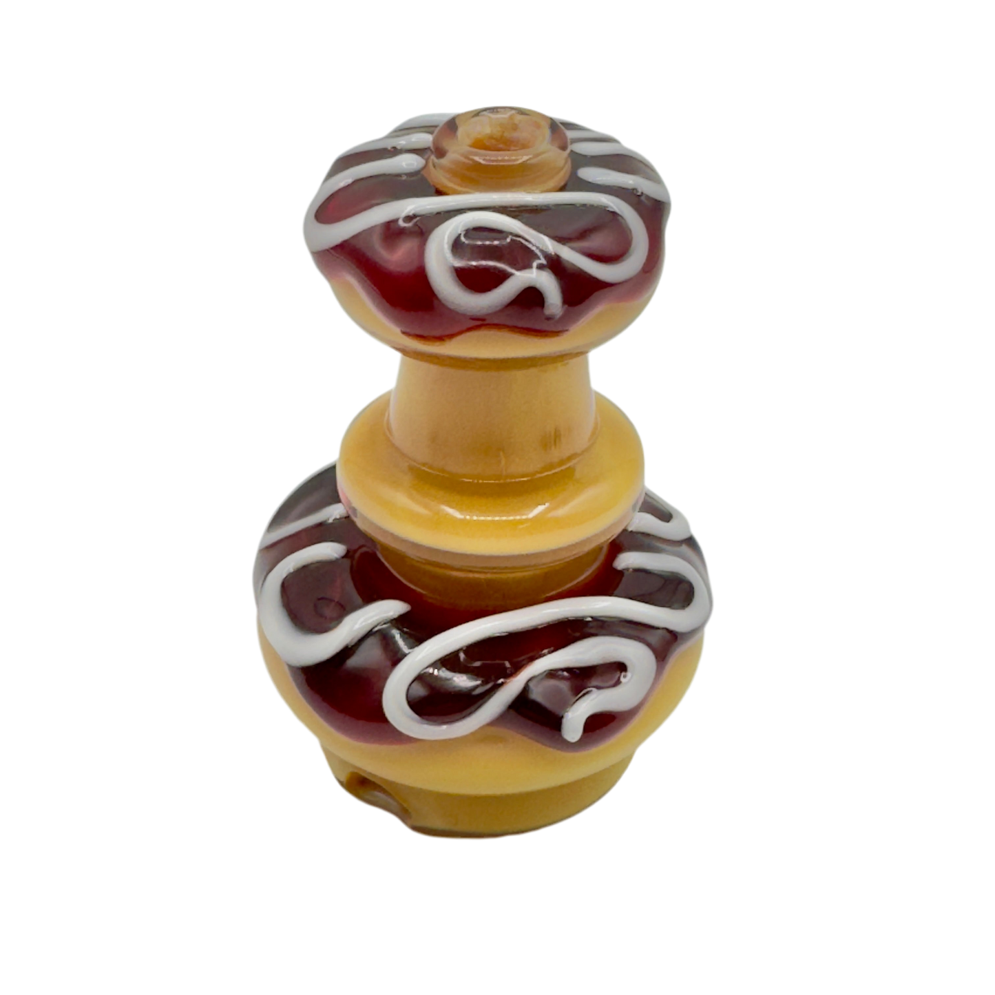 KGB Glass - Cherry Donut Dry Puffco Peak Top w/ Drizzle