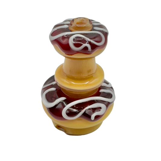 KGB Glass - Cherry Donut Dry Puffco Peak Top w/ Drizzle