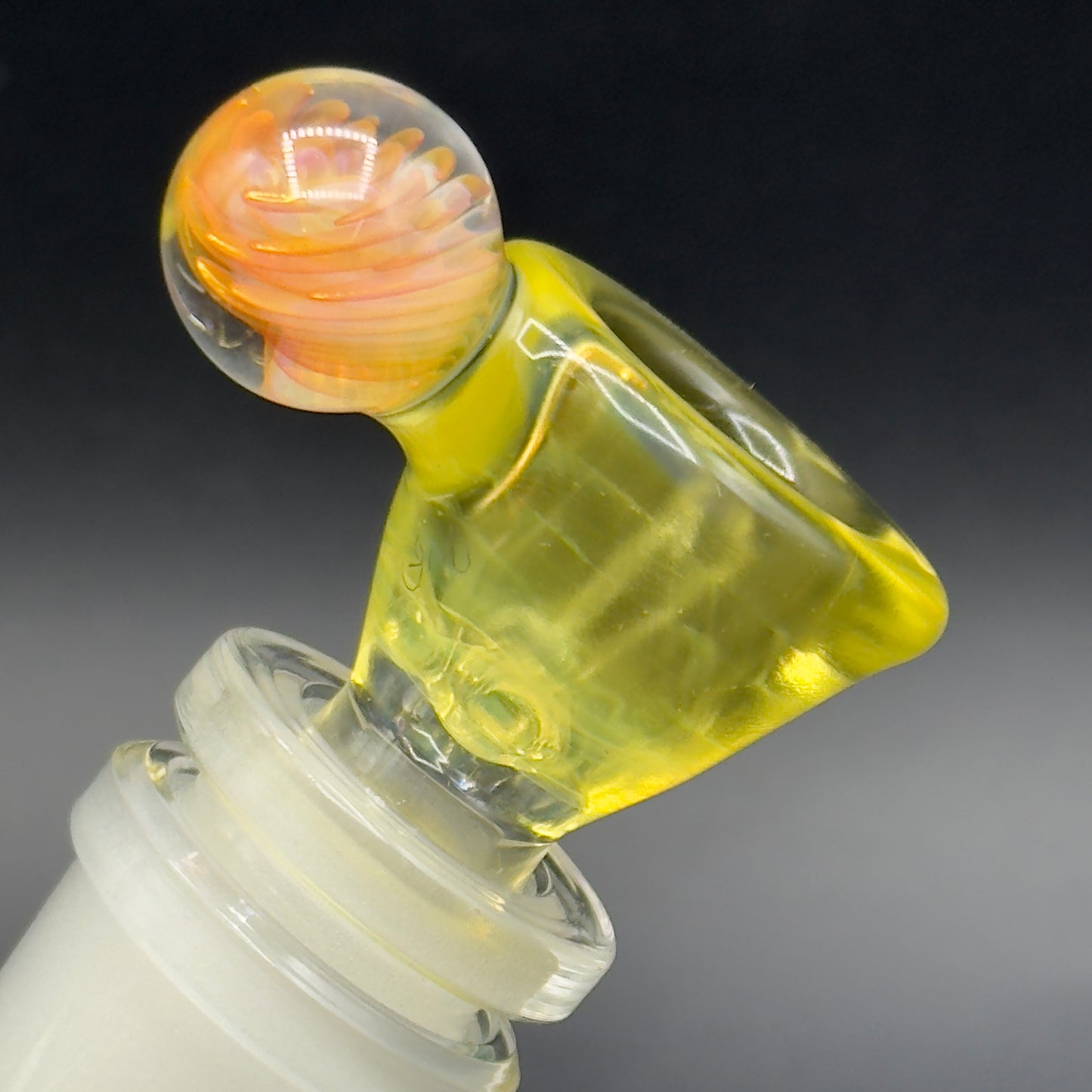 Sarah Marblesbee - 14mm 4-Hole Martini Slide w/ Fumed Implosion
