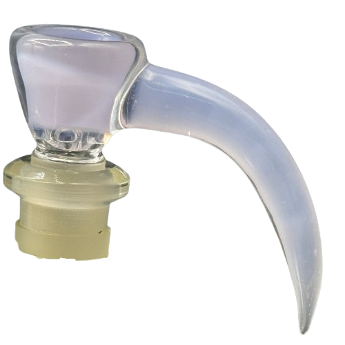 Kyle White Glass - Horned 4-Hole Slide