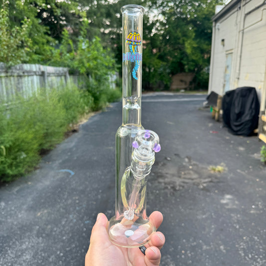 Classic 12" Jellyfish Straight w/ Showerhead Downstem and Clear Slide | 38 x 4mm