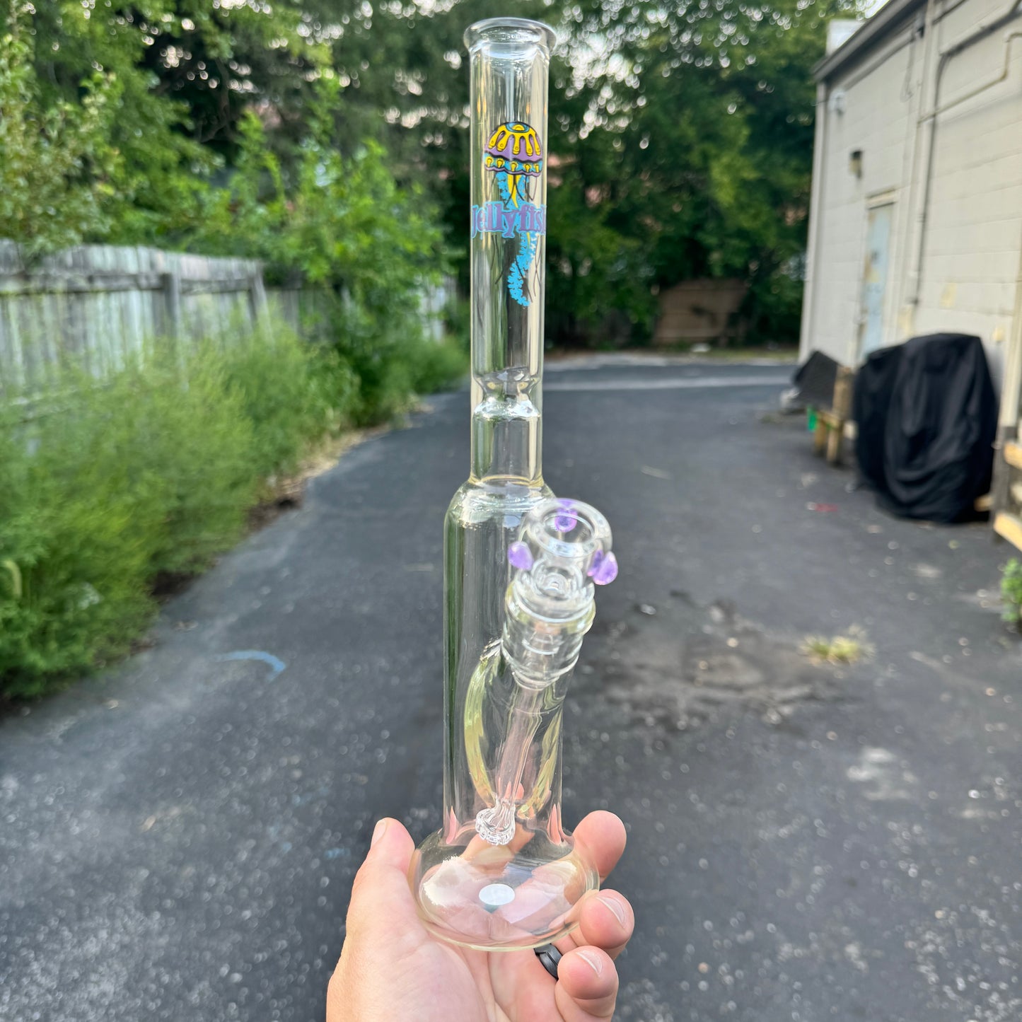 Classic 12" Jellyfish Quarter Pounder w/ Showerhead Downstem and Clear Slide