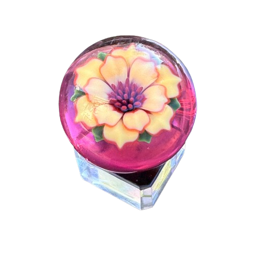 Florin Glass - Flower Implosion Marble 40mm