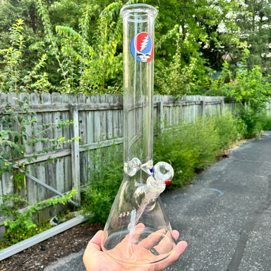 Dead 15" Beaker w/ Showerhead Downstem and Clear Slide | 50 x 5mm