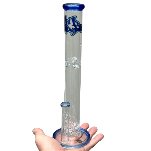 Mr. B Glass - Color Accented Clear High Rise Tube 12"