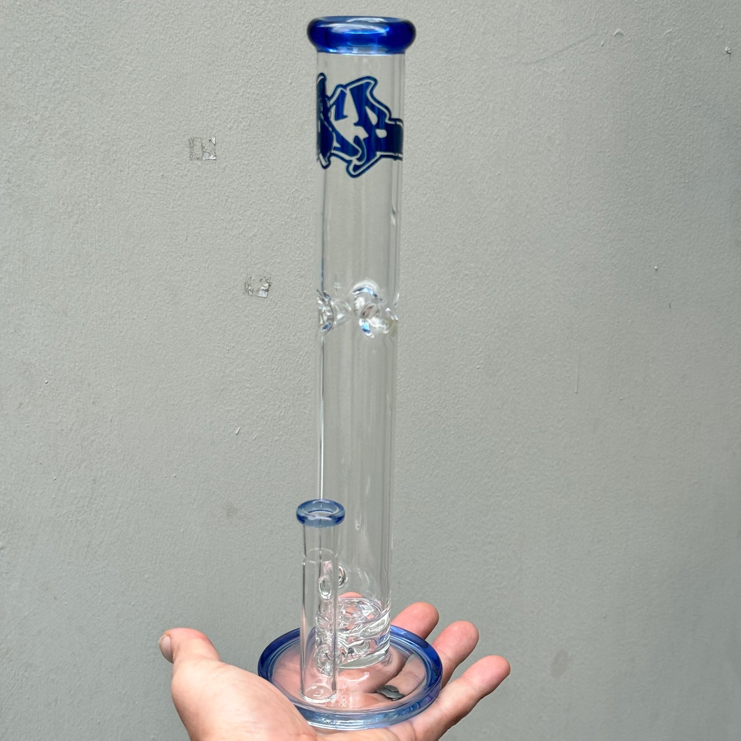 Mr. B Glass - Color Accented Clear High Rise Tube 12"