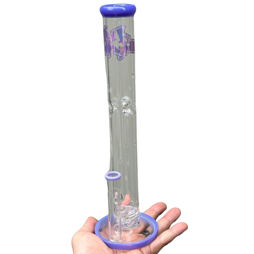 Mr. B Glass - Color Accented Clear High Rise Tube 12"