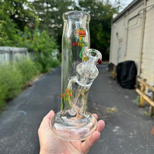 Rasta 10" Jellyfish Pounder w/ Showerhead Downstem and Clear Slide | 60 x 9mm